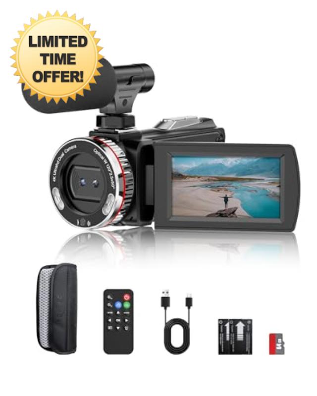 4K 60FPS Video Camera Camcorder