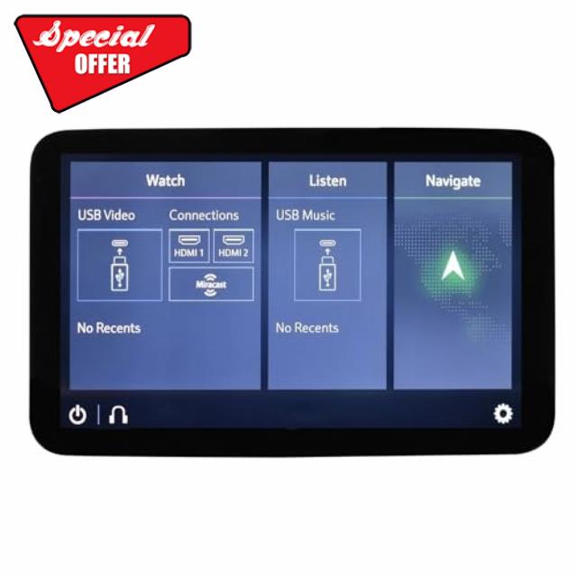 12.6" LCD Display in Headrest Back Seat TV DVD Compatible with GMC Yukon Chevy Suburban Tahoe Cadillac Escalade 2021 2022 2023 Replaces 85100044