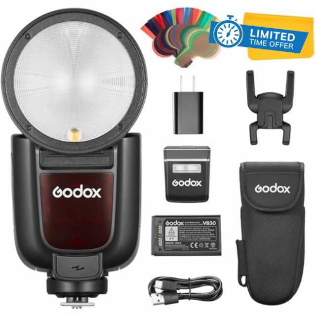 GODOX V1 Pro O V1Pro O Round Head TTL Flash Speedlite for Olympus Panasonic