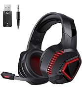Gaming Headset, Wireless Gaming Headset for PS5/PS4 /PC/MAC, 2.4GHz Gaming Headphones With Noise ...