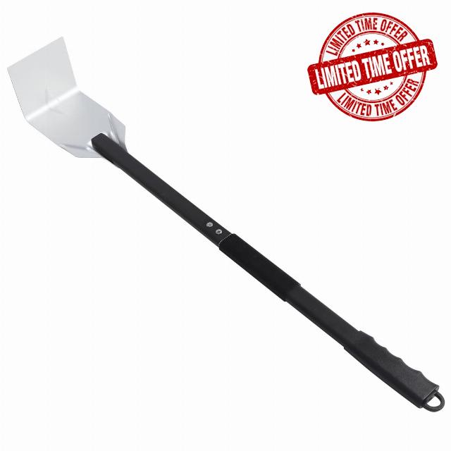 Milisten Fireplace Cleaning Scraper Bbq Pit Ash Rake Ash Cleaning Tool Wood Fired Pizza Oven Pellet Grill Metal Scraper Tool Household Cleaner Multitools Barbecue Stainless Steel Charcoal