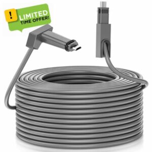 Standard Actuated Starlink Cable 150FT/46M for Starlink Rectangular Satellite V2 Replacement Cable Starlink Internet Kit for Satellite V2 Starlink Cable Extension Cord for Starlink V2 Connection-Gray