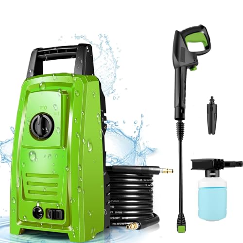 Small Potable Power washer with 33FT Upgraded Extension Pressure Hose
