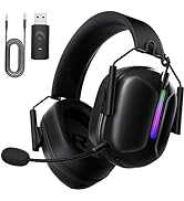 Gvyugke Gaming headset, 2.4GHz Wireless Gaming Headphone for PS4, PS5, PC, Mac, 5.2 Bluetooth Hea...