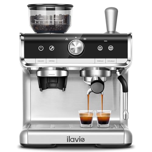 Professional Cappuccino Latte Machines with Milk Frother & 2.8L Removable Water Tank