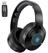 YOTMS Wireless Gaming Headset for PS4, PS5, PC, Switch, 2.4GHz USB Gaming Headphones with Microph...