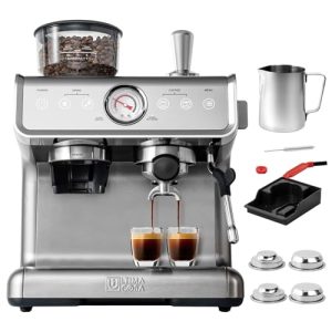 Barista Espresso Maker with Milk Frother Steam Wand