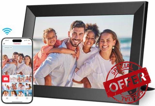 LUOCAI 10.1 Inch WiFi Digital Photo Frame Built in 32GB Memory