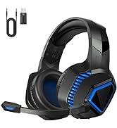 KAPEYDESI Gaming Headset Wireless, PS5 Headset with Microphone, Bluetooth Gaming Headphones with ...