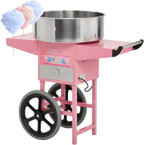 37" Cotton Candy Makers With Cart & Stainless Steel Bowl