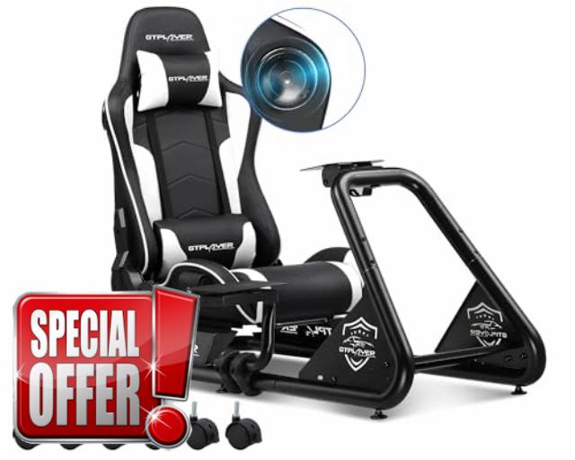 GTPLAYER Racing Simulator Cockpit with Seat