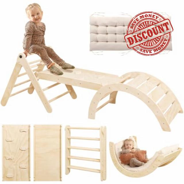 Pikler Triangle Set with Cushion
