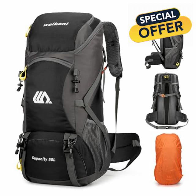 Mingfuxin Waterproof Hiking Backpack 50L
