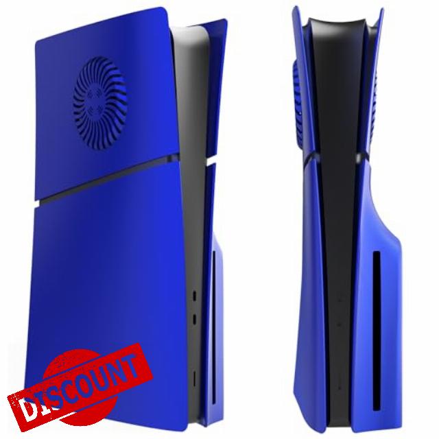 Wedorat FacePlates for PS5 Slim Disc Edition Cover Plate for PS5 Slim with Cooling Vents ABS Anti-Scratch Dustproof Protective Shell Replacement Face Plate for Playstation 5 Slim Accessories Blue