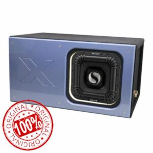 Atrend 12" Kicker Solo X Subwoofer Enclosure - USA Made Premium 1" MDF Construction - Custom Face Plate with Carbon Fiber Pattern - Bracings for Stability - Heavy Duty - BLUE