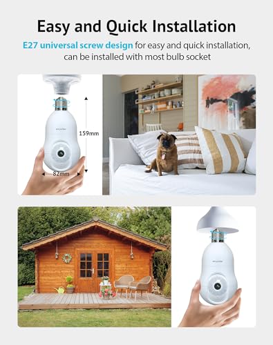 360°2K Security Cameras Wireless Outdoor Indoor Full Color Day and Night