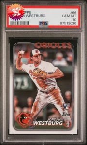 Graded 2024 Topps Jordan Westburg #66 Rookie RC Baseball Card PSA 10 Gem Mint