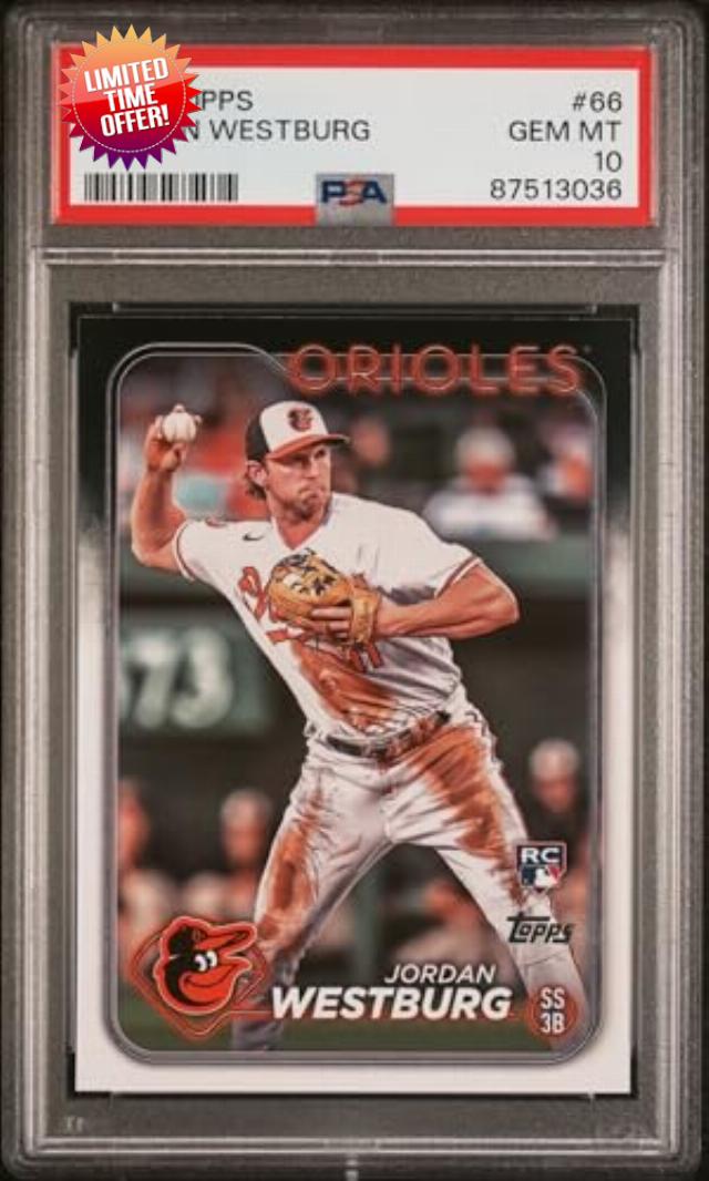 Graded 2024 Topps Jordan Westburg #66 Rookie RC Baseball Card PSA 10 Gem Mint