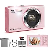 SOPPY Digital Camera,Vlogging Camera with 32G Memory Card,FHD 1080P 44MP Compact Camera,2.4