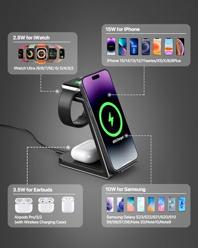 Aluminum Alloy Wireless Charger for Apple Devices