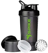 Spike Pro Protein Shaker Blender Bottle with Protein Holder Cup for Protein Mix, Cycling, Gym Wat...