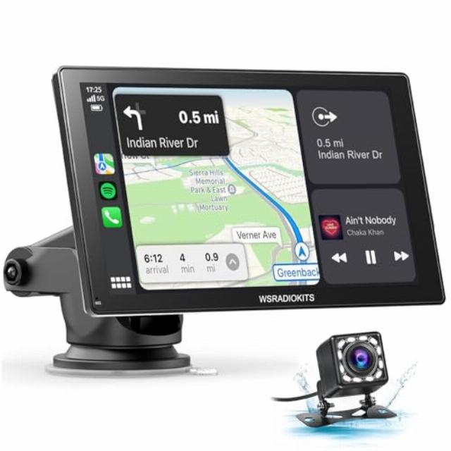 Wireless Carplay Touchscreen with Backup Camera: Portable Carplay & Android Auto Car Stereo