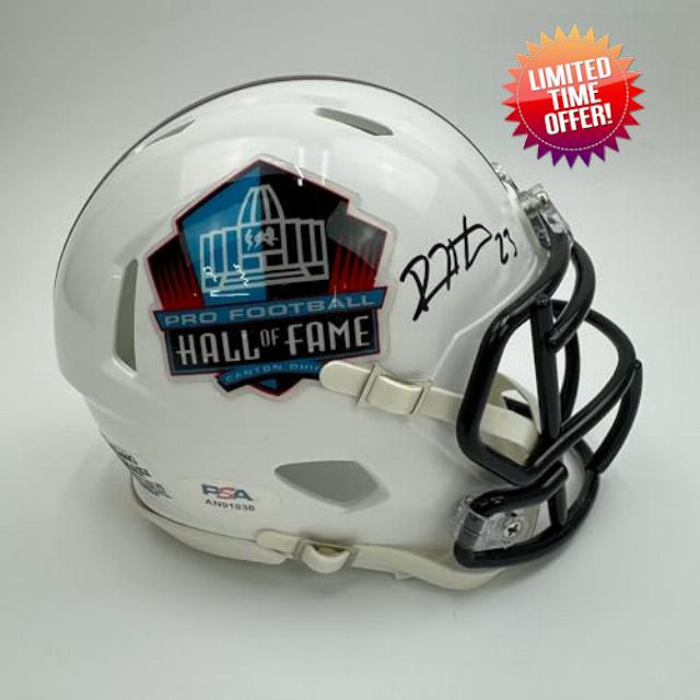 Autographed/Signed Devin Hester Chicago Bears Hall of Fame Mini Football Helmet PSA COA