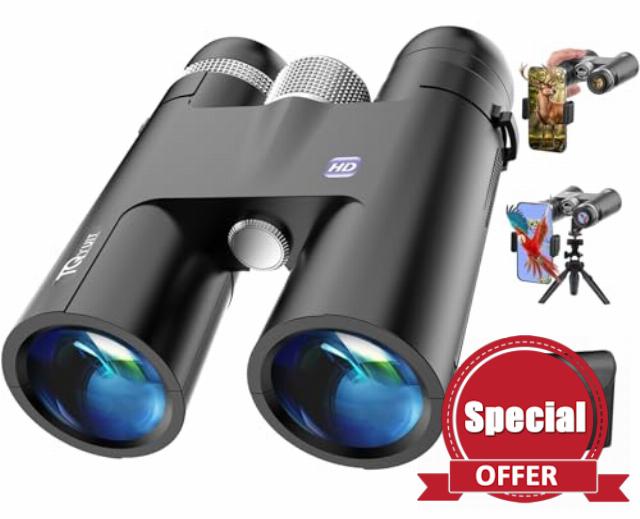 18x50 HD Binoculars for Adults with Upgraded Phone Adapter