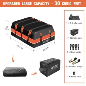 Waterproof Soft-shell Car Roof Bag for All Vehicles SUV with/without Rack