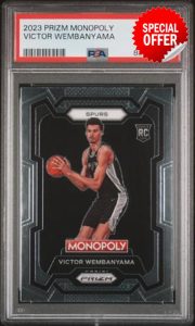Graded 2023 Panini Prizm Monopoly Victor Wembanyama #81 Rookie RC Basketball Card PSA 10 Gem Mint