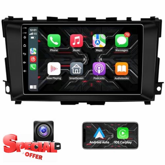 5GWIFI 4GB+32GB Android 13 Car Radio Stereo for Nissan Altima 2013-2018 Radio with Carplay/Android Auto