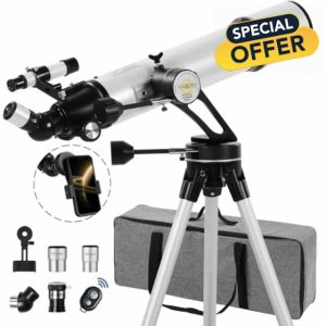 Telescope 90mm Aperture 700mm - Vertisteel AZ Mounting Base