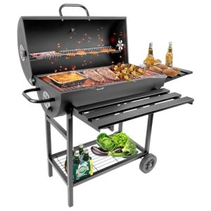 Large Outdoor BBQ Grill with Thermometer