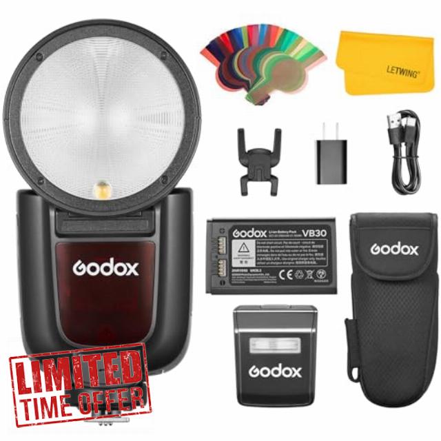 GODOX V1 Pro F V1Pro F Round Head Flash Speedlite Compatible for Fujifilm