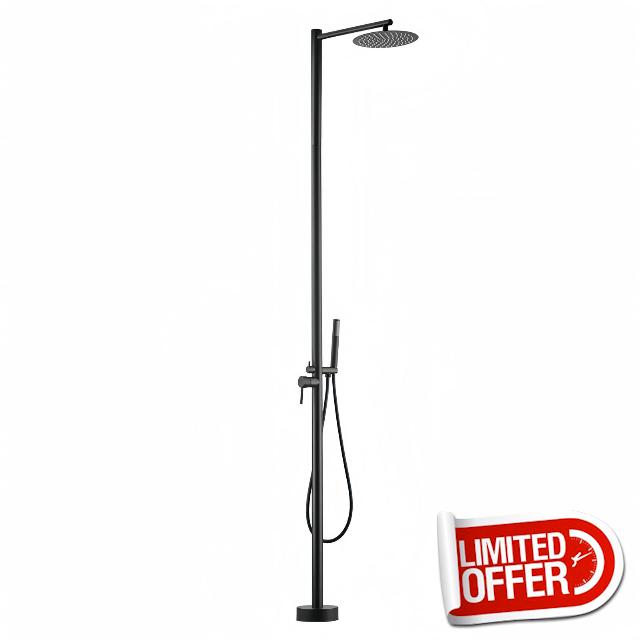 Freestanding Outdoor Shower - Outside Drench Shower for Backyard Garden/Swimming Pool/Beach Courtyard - Outdoor Shower Column with 10" Rain Shower Head and Handheld