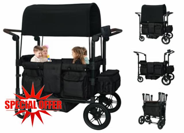 Wagon Stroller for 4 Kids