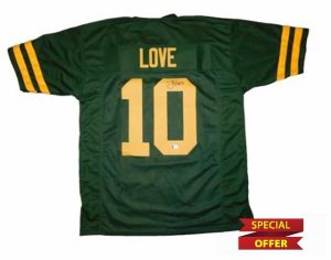 JORDAN LOVE SIGNED AUTOGRAPHED GREEN BAY CUSTOM ALT JERSEY BECKETT COA