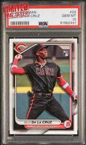 Graded 2024 Topps Bowman Elly De La Cruz #22 Rookie RC Baseball Card PSA 10 Gem Mint