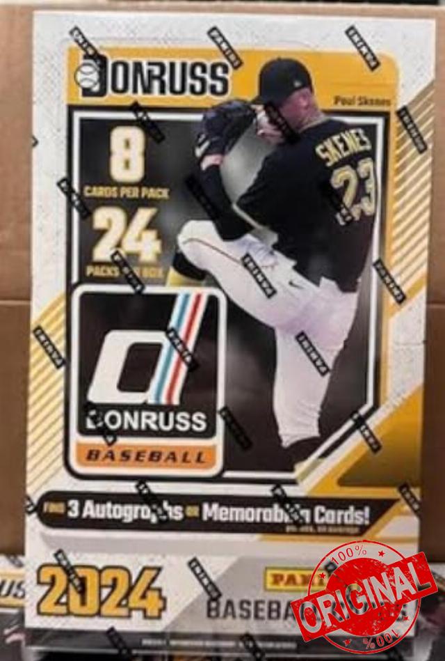 2024 Donruss Baseball Hobby Box FACTORY SEALED 3 Autographs OR Memorabilia cards per box on average; Look for Paul Skenes rookies