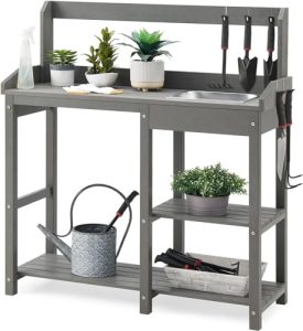 Poly Lumber Potting Table with Undercounter Sink
