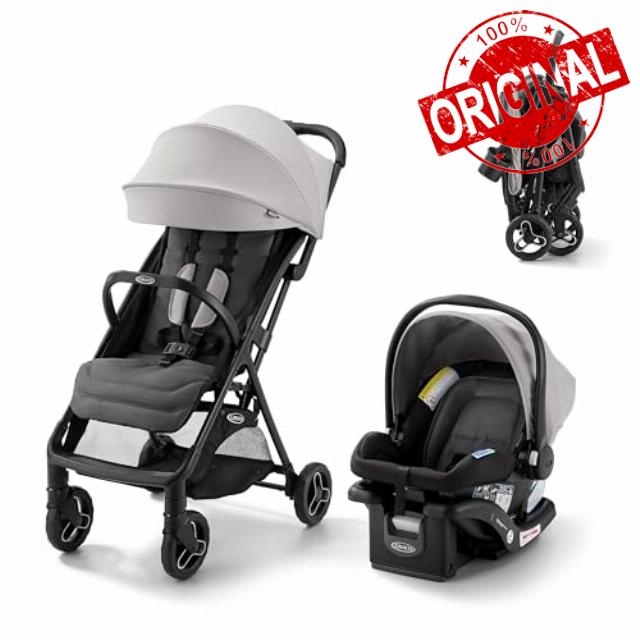 Graco Ready2Jet Travel System – Compact Travel Stroller with Automatic Fold and SnugRide Infant Car Seat