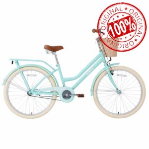 20" Inch Girls Cruiser Bike Single-Speed Hybrid City Bicycle for Youth Over 7 Years old with Wicker Basket & Rear Rack，Kids Cycle Bikes，Lightweight