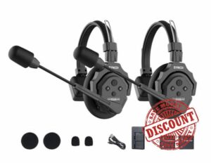 SYNCO XTalk X2 2.4GHz Wireless Headset with Microphone Intercom System Random Master Device Design for Movie Shoot Live Show Stage Performance (2PCS)