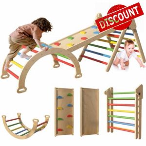 7-in-1 Wooden Pikler Triangle Set