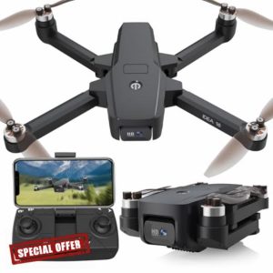 Drones with Camera for Adults 4K 40KM/H Race of Speed Foldable FPV Drone with 2 Cameras RC Quadcopters Brushless Motor Helicopter Level 4+ Wind Resistant 3D Flips APP Control UAV with Carrying Case