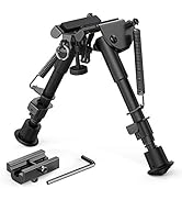 Feyachi Rifle Bipod 6-9 Inches Tactical Rifle Bipod Adjustable Height Swivel Style Tactical Bipod...