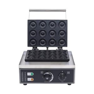 Double-Sided Heating Mini Donut Maker Machine 12 Holes Commercial Donut Machine for Home Bakery Dessert Shop