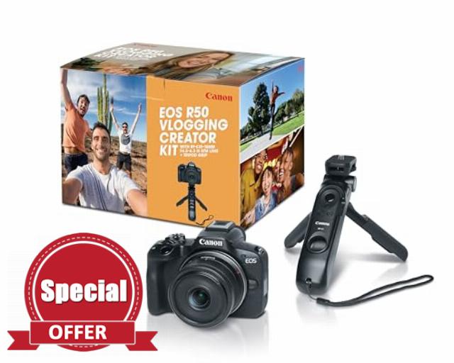 EOS R50 RF-S10-18mm F4.5-6.3 IS STM Video Creator Kit