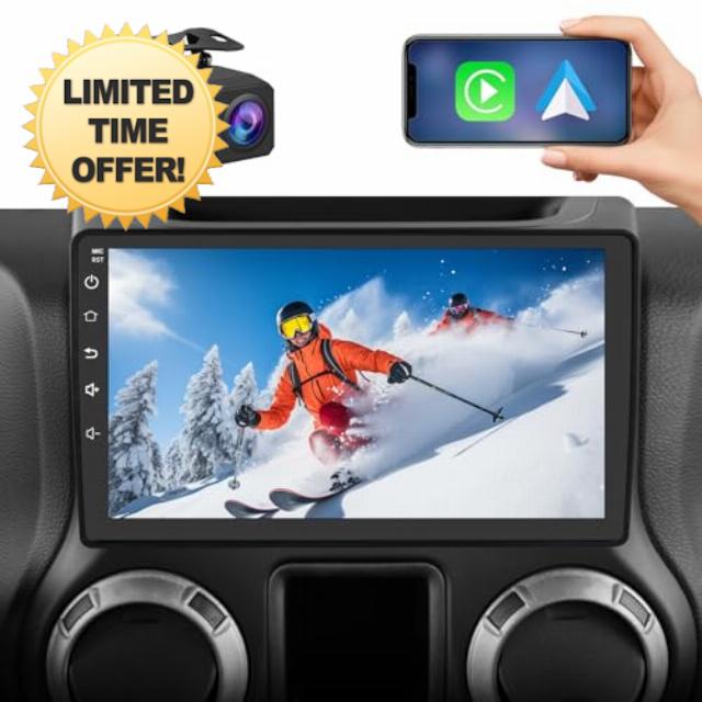 Car Radio Stereo for Jeep Wrangler JK Compass Grand Cherokee Dodge Ram with CarPlay Android Auto