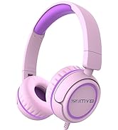 IMYB Kids Headphones, V1 Wired Stereo Foldable Tangle-Free 3.5mm Adjustable On-Ear Headphones for...